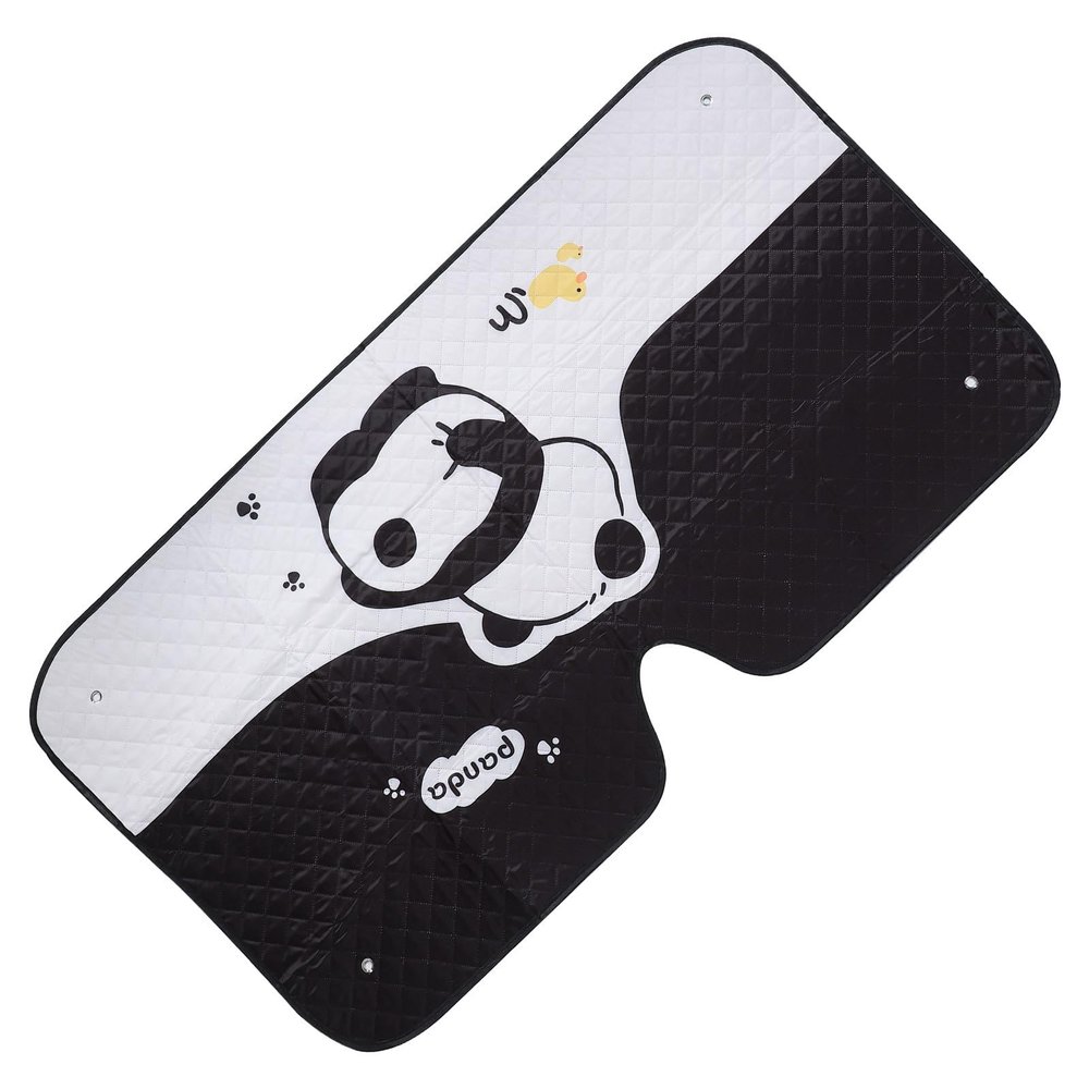 FOMIYES Panda Windshield Sun Shade Car Front Window Sunshade Vehicle Front Windshield Sunshade Cute Cartoon Summer Heat Insulation Protector for Cars