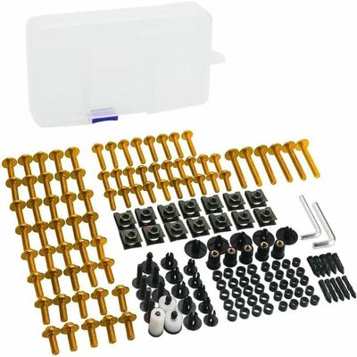 CGJCXGV Motorcycle Bolts Kit Complete Full Fairing Bolts Kit for Yamaha YZF R15 R25 R125 R1 600R R1M R1S YZF600R LS Fairing Screws Nuts Steel 177PCS