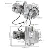 Complete 140cc 4-Stroke Semi-Auto Engine Motor Kit with Top Electric Starter 3-Speed with Reverse for Go Kart ATV Quad Buggy Tricycle Taotao Coolster Kazuma Roketa ATC70 TRX90 Upgrade 70-125cc view 2
