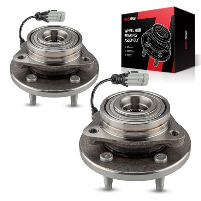 Torchbeam Pair 513276 Front Wheel Hub Bearing Assembly for 2007-2009 Chevrolet Equinox, 2012-2015 Chevrolet Captiva Sport, 2008-2010 Saturn Vue, 2007-2009 Pontiac Torrent, 5 Lugs W/ABS