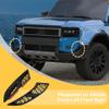 ACROPIX Front Left Right Fog Light Cover Trim Decals for Toyota Land Cruiser 2024 2025 Fog Lamp Frame Cover Stickers Matte Black view 3