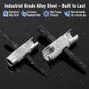 Alloy Steel Grease Zerk Fitting Tool Set with 4 in 1 Capabilities for 1/8 NPT PTF M10x1 1/4 28 SAE M8x1 for Use in Harsh Environments view 3