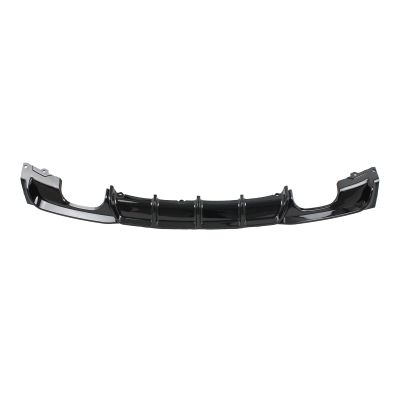 Rear Bumper Diffuser Lower Lip Spoiler for BMW F30 2013-2019 M Sport, MP Style Dual Exhaust Tips, Premium PP Injection Molding Gloss Black Body Kit