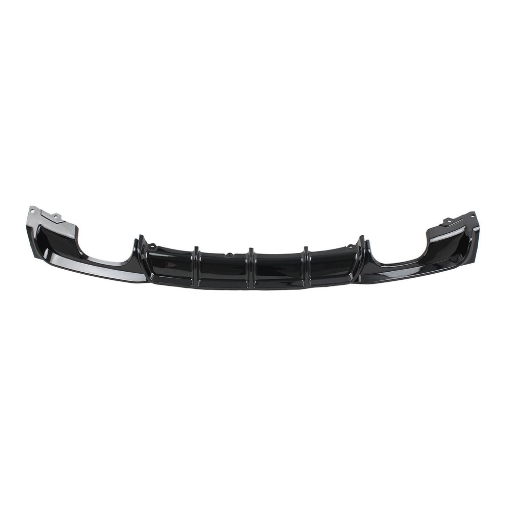 Rear Bumper Diffuser Lower Lip Spoiler for BMW F30 2013-2019 M Sport, MP Style Dual Exhaust Tips, Premium PP Injection Molding Gloss Black Body Kit