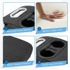 wuyaoyao Car Center Console Armrest Pillow, 13.78"7.48"2.56" Leather Arm Rest Cover for Cars, Memory Foam Auto Armrest Cushion Pad with Pocket, Cup Holder & Tissue Box, Car Accessories (Black) view 3