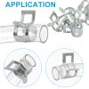 Bonsicoky 50Pcs 6mm Spring Band Type Action Hose Clamp, Silver Manganese Steel Spring Clip Pipe, for Fuel Line Silicone Hose Line Water Pipe view 4