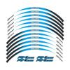 For KYMCO AK550 Motorcycles Accessories Thick Edge Outer Front and Rear Rim Wheel Protector Reflective Decal Sticker Ornament Strip Tape (Blue,16) view 1