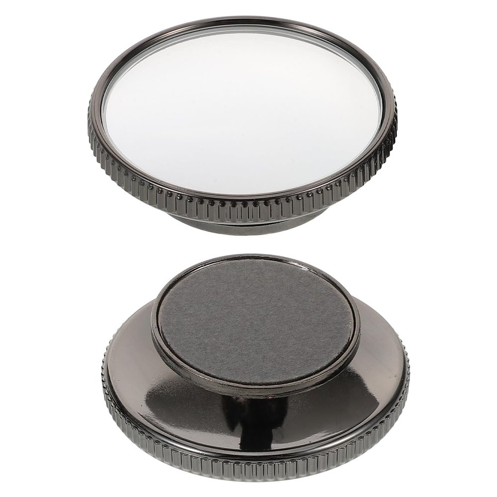 MAGICLULU 2pcs Automotive Blind Spot Mirrors with Self-adhesive Back, Carbon Black Side View Rear Auxiliary Mirrors for Car Safety and Reversing Assistance