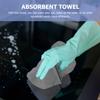 MUELODSIC Super Absorbent Car Drying Towel, Dual-Layer Suede Coral Fleece Cloth 30x40cm, Lint-Free Car Wash Towel for Auto Detailing and Waxing, Gray view 3
