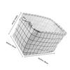 Abaodam Car Trunk Organizer Large Foldable Linen Storage Box Moisture-resistant Fabric for Vehicle Cargo, Multi-use Car Truck Organization Bin in White Checkered Pattern view 2