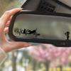 2PCS Car Mirror Decal Rearview Vinyl Stickers and Decal Car Accessories (Cat Heart) view 2