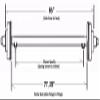 6886971-KIT For Trailer Axle 5200 6000# 7000# Bare Beam 86 inch Hub Face view 2