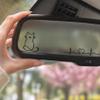 2Pack Heartbeat Line Car Mirror Decal, Cute Rear View Mirror Sticker,Funny Waterproof Vinyl Decals for Auto,Laptop,Bathroom Mirror,Heartbeat Line Car Accessories Gifts for Women Men view 2