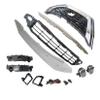 Wyrxalon Chrome Black Silver Front Upper Lower Grille & FogLight Cover & Skid Plate & Bracket 620726RA0A 62072-6RA0A Compatible with Nissan Rogue 2021 2022 2023 view 2