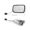 GANAZONO Motorcycle Rear View Mirrors 10mm Convex Bar End Side Mirrors Universal Fit for Scooter and Bike Handlebar Accessories view 2