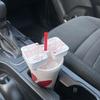 Car Sauce Holder Cup Adapter for Dipping Sauces in Vehicle Cup Holder, Straw-Secured Spill-Proof Design Portable Fast Food Accessory for On-the-Go Nuggets & Fries(2 Pack) view 2