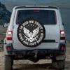 GABSHAIM 250th Anniversary Tire Cover in God We Trust Guns are Just Backup with Eagle Wheel Protectors Eagle Spare Tire Covers Universal Fit for Jeep, Trailer, RV 14 Inch view 1