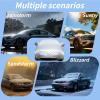 Hail Protector Car Cover Padded Blanket Custom Fit for Subaru Impreza Hatchback 1992-20265-Layer Heavy Duty Waterproof Protector with Reflective Strips view 4