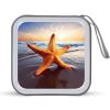 FekiLoot Starfish CD Case Portable DVD Case Holder Large Storage Disc Wallet Bag 40 Capacity Hard Plastic Disc Cases Storage Binder DVD Case Wallet for Car Home Travel view 1