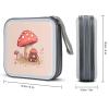 FekiLoot Bear And Mushroom CD Case Portable DVD Case Holder Large Storage Disc Wallet Bag 40 Capacity Hard Plastic Disc Cases Storage Binder DVD Case Wallet for Car Home Travel view 2