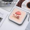 FekiLoot Bear And Mushroom CD Case Portable DVD Case Holder Large Storage Disc Wallet Bag 40 Capacity Hard Plastic Disc Cases Storage Binder DVD Case Wallet for Car Home Travel view 4