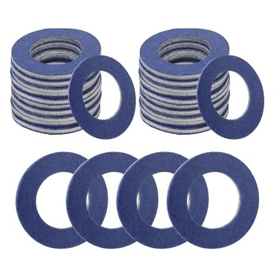 Ywdiml 26PCS Car Oil Drain Plug Gasket, Aluminum Vehicle Engine Drain Plug Sealing Crush Washer Replaces 90430-12031, Automotive Oil Leak-Proof Seal Gasket, Compatible with T100 CT LC (Blue)