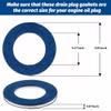 Ywdiml 26PCS Car Oil Drain Plug Gasket, Aluminum Vehicle Engine Drain Plug Sealing Crush Washer Replaces 90430-12031, Automotive Oil Leak-Proof Seal Gasket, Compatible with T100 CT LC (Blue) view 2