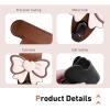Hugwits 2 PCS Car Co-Pilot Glovebox Hooks, Cute Bowknot Front Passenger Seat Glove Box Storage Hangers, Anti-Scratch Leather Hangers for Purse, Umbrella, Universal for Most Vehicles (Orange) view 3