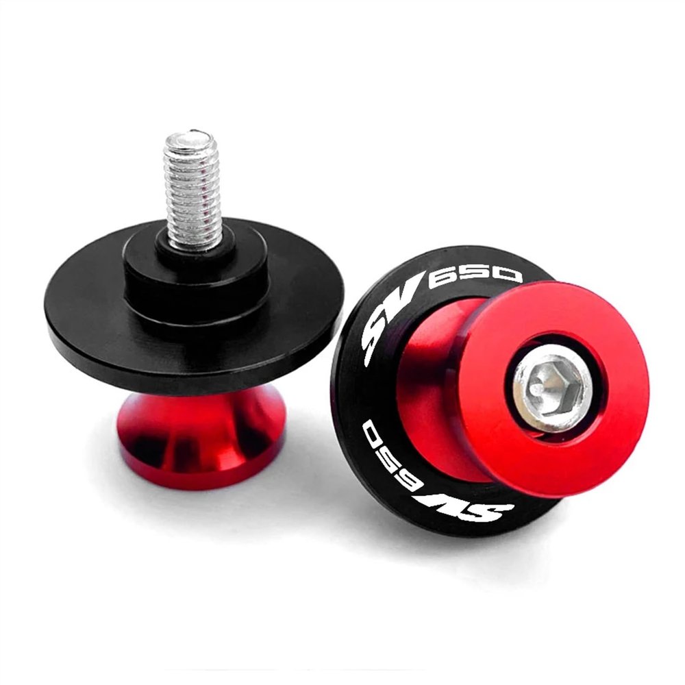 Motorcycle Rear Swing Arm Stand Screws Swingarm Spools Slider Compatible with SV650 SV650S SV650x SV 650 1999-2018 2020 2021 2022 2023(Red)