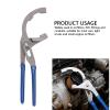 Keenso Oil Filter Pliers, 9 Inch Adjustable Oil Filter Wrench with Non Slip Handle, for Cars Trucks and Small Engines view 3