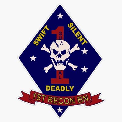 1st Recon Battalion Magnetic Car Decal Indoor & Outdoor Use 5 Inch