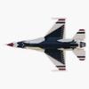 USAF Thunderbird F-16 Bottom Magnetic Car Decal Indoor & Outdoor Use 5 Inch view 1