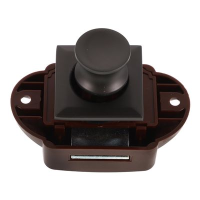 Milisten Push Button Cabinet Lock for Rv and Boat, Zinc Alloy Pearl Gray Heavy Duty Push Catch Latch, Keyless Drawer Safety Lock for Camper Furniture