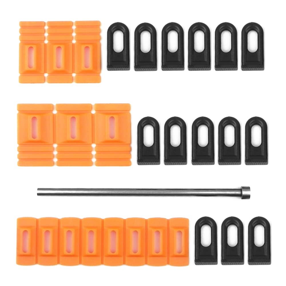 LUCKDANO Car Dent Repairing Puller Kit - Paintless Dent Removal Tool with Metal Rod - 3 Sizes Glue Pulling Tabs for Auto Body Hail Damage Repair