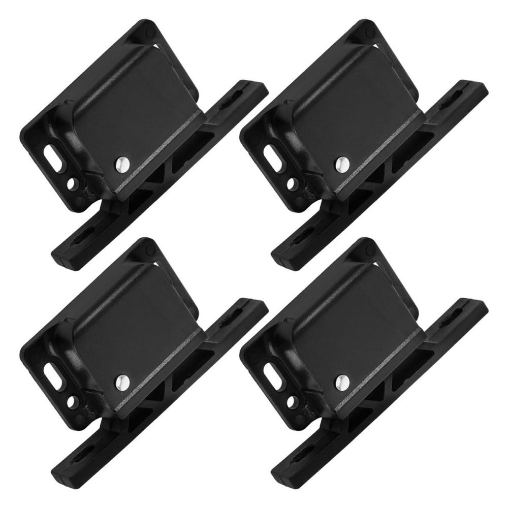 JUMPLAWN 4 Sets Heavy-Duty Rv Door Latches and Drawer Catches Side Mount Push Button Locks for Camper, Boat, and Trailer Safety, Compact Cabinet Lock Kit for Travel and Outdoor Use