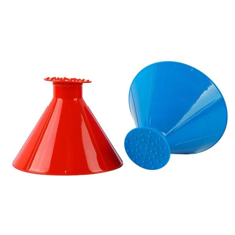 Wjymuwa 2PCS Snow Scraper - 2-in-1 Multifunctional Car Ice Scraper, Portable Snow Remover Wiper for Windshield, Universal for SUV & Car/Truck/Bus (Blue+Red)
