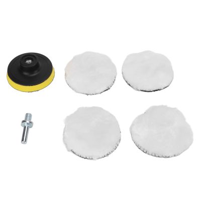 Dioche 6 Polishin6pcs 3in Imitation Wool Polishing Pad Kit with 5/8in11 Drill Adapter for Car Buffer Polisher - Soft, Durable & Easy to Use