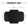 Armrest Cover Box Mat for Mitsubishi 3000 GT Airtrek Attrage Carisma Diamante, Leather Waterproof Center Console Carpet Cushion Pad Car Interior Accessories,Red view 2