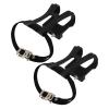 Levemolo 2pcs Bicycle Pedal Toe Clips and Straps, Anti-Slip Cycling Pedal Accessories, Adjustable Foot Straps for Indoor Exercise Bike and Mountain City Cycling view 1