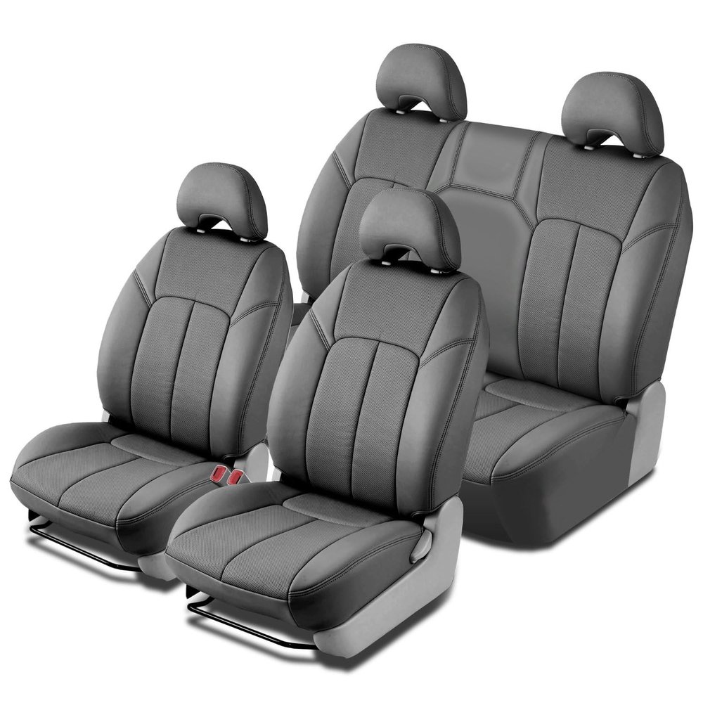 Clazzio 2007-2010 Chevrolet Tahoe 3 Row with Cloth seat Front No Under Storage Leather Seat Cover