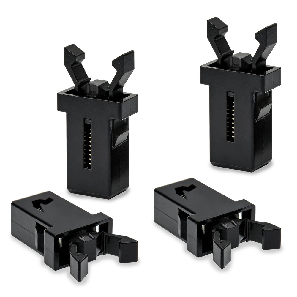 YUPIKJI 4PCS Car Sunglasses Holder Catch Latch, Car Sunglass Holder Clip, Auto Overhead Console Box Lock, Plastic Latch Lock Replacement for Storage Box Lid Overhead Console Roof (Black, 4PCS)