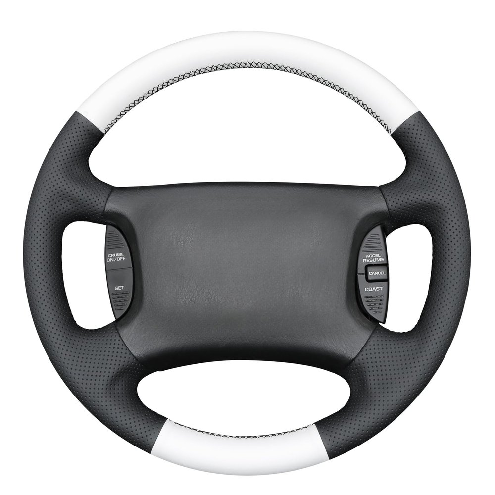 MEWANT Stitch On Custom Fit Steering Wheel Cover for Dodge Ram