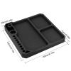 OGRC Silicone Tool Tray, RC Parts Organizer RC Screw Storage Plate Screw Holder Mat (160160mm) - Black view 4