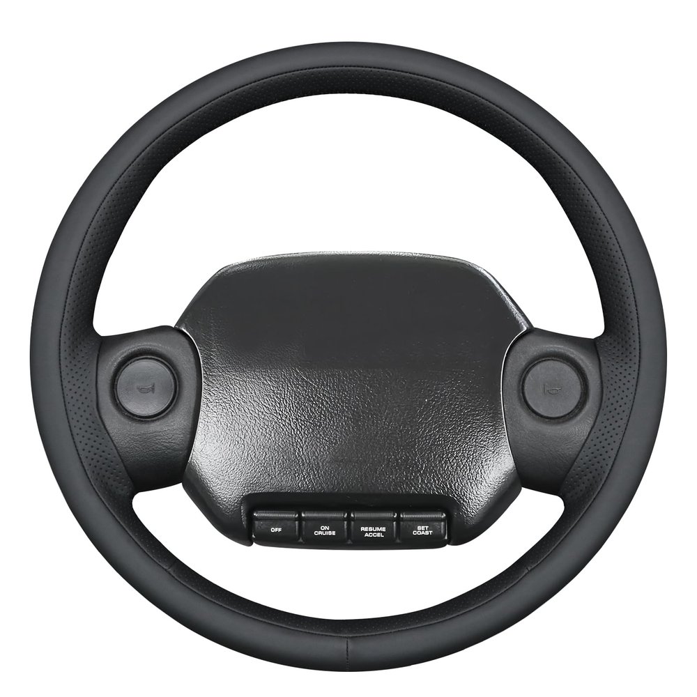 MEWANT Stitch On Custom Fit Steering Wheel Cover for Dodge Ram