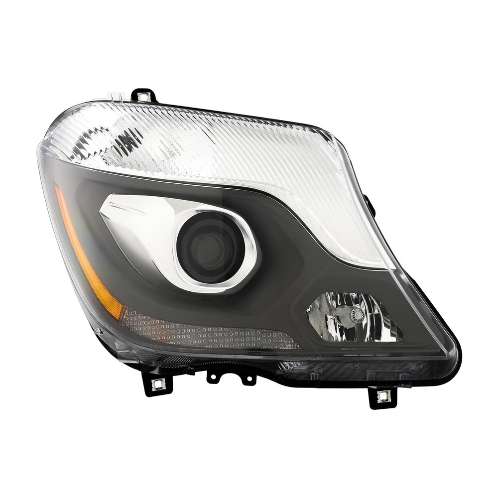 Front Xenon Headlight Assembly Compatible Left+Right Side Driver & Passenger Lights Direct Replacement for 2014-2018 Freightliner/Mercedes-Benz Sprinter 2500 3500 (Only for Xenon Models) (Right)