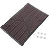 HEMOTON Car Floor Mat Patch Anti-Slip Heel Pad Automotive Carpet Footrest Cushion for Cars and Trucks, Black Base with Coffee Brown, 23x15cm, Vehicle Interior Floor Protection view 1