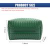 Craedli Car Tissue Holder, Woven Leather Tissues Box Cover for Car Backseat, Rectangular Napkin Holder Vehicle Tissue Organizer, Universal Napkin Case Storage in Auto for 120 Tissues Per Box (Green) view 2