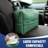 Craedli Car Tissue Holder, Woven Leather Tissues Box Cover for Car Backseat, Rectangular Napkin Holder Vehicle Tissue Organizer, Universal Napkin Case Storage in Auto for 120 Tissues Per Box (Green) view 4