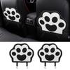 Craedli 2PCS Car Kick Mats Backseat Protector, Dog Cat Paw Print Leather Car Back Seat Cover for Kids Pets, Waterproof Vehicle Seat Back Kick Mat Organizer to Protect from Dirt, Mud & Scratches(Black) view 1