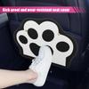 Craedli 2PCS Car Kick Mats Backseat Protector, Dog Cat Paw Print Leather Car Back Seat Cover for Kids Pets, Waterproof Vehicle Seat Back Kick Mat Organizer to Protect from Dirt, Mud & Scratches(Black) view 3